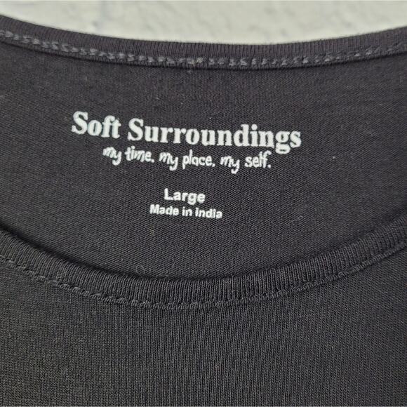 Soft Surroundings Black Embroidered Tunic size Large - Picture 6 of 10